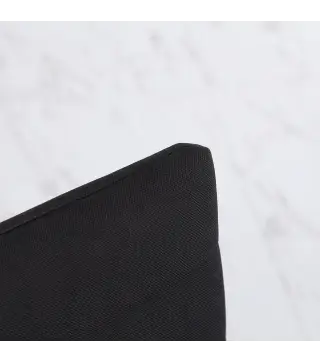 Pack de 4 Sillas de Cocina Modernas Tapizadas en Lino y Patas de Metal para Salón Carga 120 kg 41x50x97 cm Negro