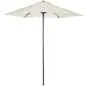 Parasol de Terraza con Mástil de Aluminio Techo de Ventilación y Poste Desmontable Impermeable para Patio Beige Parasol de Terraza con Mástil de Aluminio Techo de Ventilación y Poste Desmontable Impermeable para Patio Beige
