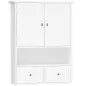 Armario de Pared para Baño Armario Colgante de Baño con 2 Puertas y 2 Cajones para Cocina 50,8x17,8x66 cm Blanco Armario de Pared para Baño Armario Colgante de Baño con 2 Puertas y 2 Cajones para Cocina 50,8x17,8x66 cm Blanco