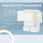 Armario de Pared para Baño Armario Colgante de Baño con 2 Puertas y 2 Cajones para Cocina 50,8x17,8x66 cm Blanco Armario de Pared para Baño Armario Colgante de Baño con 2 Puertas y 2 Cajones para Cocina 50,8x17,8x66 cm Blanco