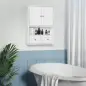 Armario de Pared para Baño Armario Colgante de Baño con 2 Puertas y 2 Cajones para Cocina 50,8x17,8x66 cm Blanco Armario de Pared para Baño Armario Colgante de Baño con 2 Puertas y 2 Cajones para Cocina 50,8x17,8x66 cm Blanco