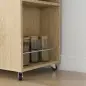 Carrito de Cocina con Ruedas 2 Puertas Estante Ajustable Especieros para Comedor 75x40x80,5 cm Natural Carrito de Cocina con Ruedas 2 Puertas Estante Ajustable Especieros para Comedor 75x40x80,5 cm Natural
