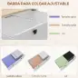 Mueble Archivador con 2 Cajones 2 Barras Colgantes Cerradura y 2 Llaves para Tamaño A4 79x40x72 cm Blanco y Roble