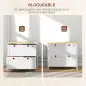 Mueble Archivador con 2 Cajones 2 Barras Colgantes Cerradura y 2 Llaves para Tamaño A4 79x40x72 cm Blanco y Roble