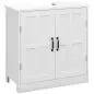 Armario de Baño Bajo Lavabo con Puerta Doble y Estante Ajustable Carga 20 kg 60x30x60 cm Blanco Armario de Baño Bajo Lavabo con Puerta Doble y Estante Ajustable Carga 20 kg 60x30x60 cm Blanco