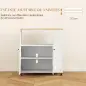 Carrito de Cocina con Ruedas 2 Puertas Estante Ajustable Especieros para Comedor 75x40x80,5 cm Blanco Carrito de Cocina con Ruedas 2 Puertas Estante Ajustable Especieros para Comedor 75x40x80,5 cm Blanco