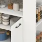 Carrito de Cocina con Ruedas 2 Puertas Estante Ajustable Especieros para Comedor 75x40x80,5 cm Blanco Carrito de Cocina con Ruedas 2 Puertas Estante Ajustable Especieros para Comedor 75x40x80,5 cm Blanco