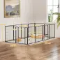 Parque para Perros de 12 Paneles 68x80 cm Corral Plegable para Perros Medianos con Puertas y Cierre Negro