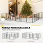 Parque para Perros de 12 Paneles 68x80 cm Corral Plegable para Perros Medianos con Puertas y Cierre Negro