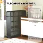 Parque para Perros de 12 Paneles 68x80 cm Corral Plegable para Perros Medianos con Puertas y Cierre Negro