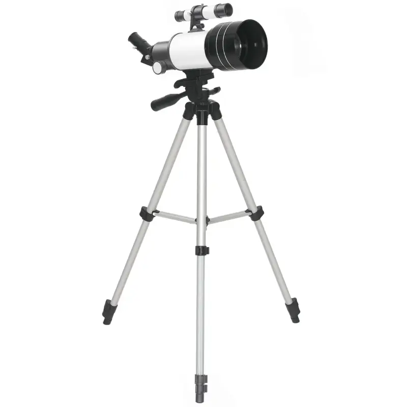 Telescopio Refractor Astronómico para Adultos y Principiantes Apertura 70 mm con Lente Barlow Trípode Ajustable Blanco Telescopio Refractor Astronómico para Adultos y Principiantes Apertura 70 mm con Lente Barlow Trípode Ajustable Blanco