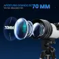 Telescopio Refractor Astronómico para Adultos y Principiantes Apertura 70 mm con Lente Barlow Trípode Ajustable Blanco Telescopio Refractor Astronómico para Adultos y Principiantes Apertura 70 mm con Lente Barlow Trípode Ajustable Blanco