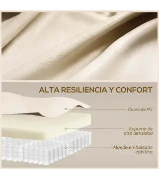 Sillón de Masaje Giratorio Sillón Relax Reclinable con 8 Puntos de Masaje Función de Calefacción 82x99x103 cm Crema