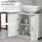 Armario de Baño Bajo Lavabo con Puerta Doble y Estante Ajustable Carga 20 kg 60x30x60 cm Blanco Armario de Baño Bajo Lavabo con Puerta Doble y Estante Ajustable Carga 20 kg 60x30x60 cm Blanco