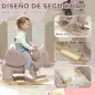 Caballito Balancín para Bebés con Sonido de Elefante y Cinturón de Seguridad de 3 Puntos Base de Madera Marrón Caballito Balancín para Bebés con Sonido de Elefante y Cinturón de Seguridad de 3 Puntos Base de Madera Marrón