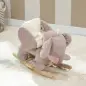 Caballito Balancín para Bebés con Sonido de Elefante y Cinturón de Seguridad de 3 Puntos Base de Madera Marrón Caballito Balancín para Bebés con Sonido de Elefante y Cinturón de Seguridad de 3 Puntos Base de Madera Marrón