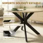 Mesa de Cocina Plegable Redonda para 2-6 Personas con Ala Abatible Marco de Acero Doble X Ø110x76 cm Natural Mesa de Cocina Plegable Redonda para 2-6 Personas con Ala Abatible Marco de Acero Doble X Ø110x76 cm Natural