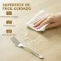 Mesa de Cocina Plegable Redonda para 2-6 Personas con Ala Abatible Marco de Acero Doble X Ø110x76 cm Natural Mesa de Cocina Plegable Redonda para 2-6 Personas con Ala Abatible Marco de Acero Doble X Ø110x76 cm Natural