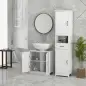 Armario de Baño Bajo Lavabo con Puerta Doble y Estante Ajustable Carga 20 kg 60x30x60 cm Blanco Armario de Baño Bajo Lavabo con Puerta Doble y Estante Ajustable Carga 20 kg 60x30x60 cm Blanco