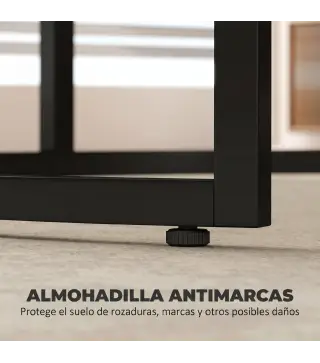 Juego de 2 Mesas de Centro Mesas Nido Moderna Mesitas Auxiliares Redondas Efecto Mármol Marco de Metal Gris