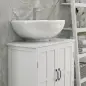 Armario de Baño Bajo Lavabo con Puerta Doble y Estante Ajustable Carga 20 kg 60x30x60 cm Blanco Armario de Baño Bajo Lavabo con Puerta Doble y Estante Ajustable Carga 20 kg 60x30x60 cm Blanco