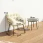 Conjunto de Jardín Exterior de 3 Piezas de Ratán PE 2 Sillas con Cojines Suaves y Mesa de Vidrio Templado Caqui Conjunto de Jardín Exterior de 3 Piezas de Ratán PE 2 Sillas con Cojines Suaves y Mesa de Vidrio Templado Caqui