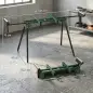 Soporte Sierra Ingletadora Universal con Rodillos Extensibles 94-195 cm Ajustable y Plegable Carga 150 kg Verde Soporte Sierra Ingletadora Universal con Rodillos Extensibles 94-195 cm Ajustable y Plegable Carga 150 kg Verde