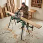 Soporte Sierra Ingletadora Universal con Rodillos Extensibles 94-195 cm Ajustable y Plegable Carga 150 kg Verde Soporte Sierra Ingletadora Universal con Rodillos Extensibles 94-195 cm Ajustable y Plegable Carga 150 kg Verde