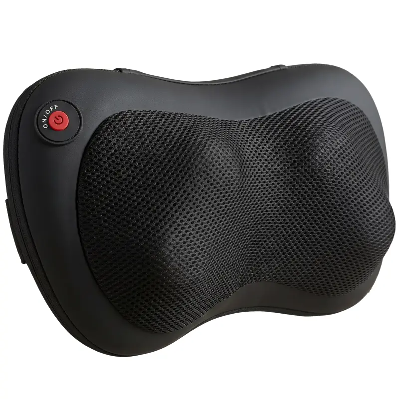 Cojín de Masaje Shiatsu con Calor y 4 Nodos Amasado Giratorio 3D Alivio de la Fatiga Muscular para Mujer y Hombre