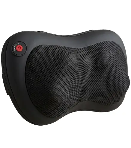 Cojín de Masaje Shiatsu con Calor y 4 Nodos Amasado Giratorio 3D Alivio de la Fatiga Muscular para Mujer y Hombre