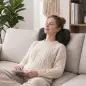 Cojín de Masaje Shiatsu con Calor y 4 Nodos Amasado Giratorio 3D Alivio de la Fatiga Muscular para Mujer y Hombre