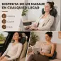 Cojín de Masaje Shiatsu con Calor y 4 Nodos Amasado Giratorio 3D Alivio de la Fatiga Muscular para Mujer y Hombre