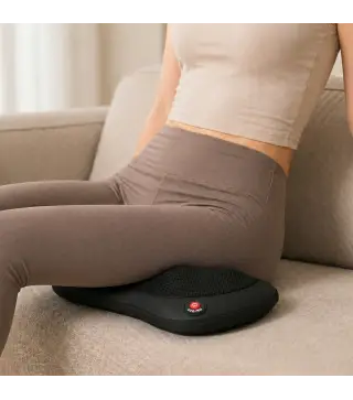 Cojín de Masaje Shiatsu con Calor y 4 Nodos Amasado Giratorio 3D Alivio de la Fatiga Muscular para Mujer y Hombre