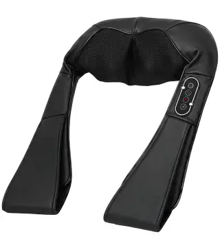 Masajeador Cervical y Espalda con Calor y 8 Nodos Shiatsu 3 Intensidades de Amasamiento 3D Negro