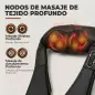 Masajeador Cervical y Espalda con Calor y 8 Nodos Shiatsu 3 Intensidades de Amasamiento 3D Negro Masajeador Cervical y Espalda con Calor y 8 Nodos Shiatsu 3 Intensidades de Amasamiento 3D Negro