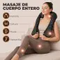 Masajeador Cervical y Espalda con Calor y 8 Nodos Shiatsu 3 Intensidades de Amasamiento 3D Negro Masajeador Cervical y Espalda con Calor y 8 Nodos Shiatsu 3 Intensidades de Amasamiento 3D Negro