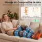 Masajeador de Piernas con Calor y Compresión 3 Modos Automáticos y 3 Intensidades Gris