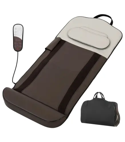 Colchón de Masaje Cuerpo Completo Plegable con Calefacción Compresión de Aire 4 Modos 3 Intensidades Apagado Automático