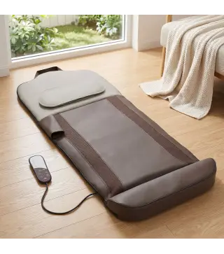Colchón de Masaje Cuerpo Completo Plegable con Calefacción Compresión de Aire 4 Modos 3 Intensidades Apagado Automático