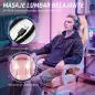 Silla Gamer con Lumbar Masaje Vibración Reclinable 155° Altura Ajustable Reposacabezas y Reposapiés Retráctil Rosa