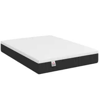 Colchón 190x135 cm Grosor 25 cm Colchón Viscoelástico de Muelles Ensacados de 7 Zonas Firmeza Media Funda Lavable