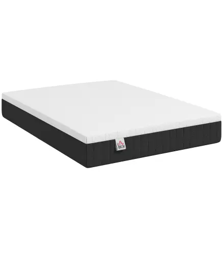 Colchón 190x135 cm Grosor 25 cm Colchón Viscoelástico de Muelles Ensacados de 7 Zonas Firmeza Media Funda Lavable