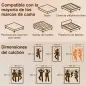 Colchón 190x135 cm Grosor 25 cm Colchón Viscoelástico de Muelles Ensacados de 7 Zonas Firmeza Media Funda Lavable Colchón 190x135 cm Grosor 25 cm Colchón Viscoelástico de Muelles Ensacados de 7 Zonas Firmeza Media Funda Lavable