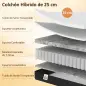 Colchón 190x135 cm Grosor 25 cm Colchón Viscoelástico de Muelles Ensacados de 7 Zonas Firmeza Media Funda Lavable Colchón 190x135 cm Grosor 25 cm Colchón Viscoelástico de Muelles Ensacados de 7 Zonas Firmeza Media Funda Lavable