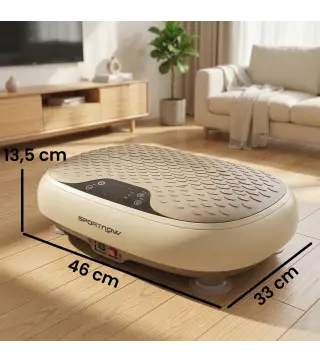 Plataforma Vibratoria con 20 Niveles de Velocidad 3 Programas Pantalla LED Control Remoto para Hacer Ejercicio en Casa