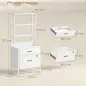 Mueble Archivador con Estantería 2 Cajones Encimera para Impresora Cerradura para A4 Letter Legal Blanco Mueble Archivador con Estantería 2 Cajones Encimera para Impresora Cerradura para A4 Letter Legal Blanco