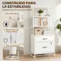 Mueble Archivador con Estantería 2 Cajones Encimera para Impresora Cerradura para A4 Letter Legal Blanco Mueble Archivador con Estantería 2 Cajones Encimera para Impresora Cerradura para A4 Letter Legal Blanco
