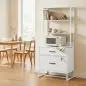 Mueble Archivador con Estantería 2 Cajones Encimera para Impresora Cerradura para A4 Letter Legal Blanco Mueble Archivador con Estantería 2 Cajones Encimera para Impresora Cerradura para A4 Letter Legal Blanco