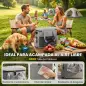 Transportín para Perros Bolsa de Premios con 2 Contenedores de Pienso y Cuenco Plegable Bolsillos, Gris Claro Transportín para Perros Bolsa de Premios con 2 Contenedores de Pienso y Cuenco Plegable Bolsillos, Gris Claro
