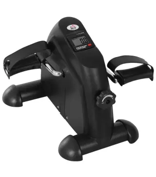 Minibicicleta Estática Pedalier de Metal Aparato de Ejercicios 2 en 1 Brazos y Piernas Resistencia Ajustable Pantalla LCD para l